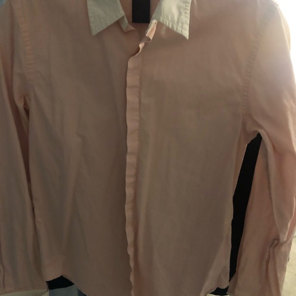 Light pink blouse with white collar and cuffs - Picture 2 of 3
